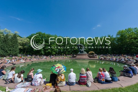 13.05.2018 WARSZAWA<br />ROZPOCZECIE 59. SEZONU KONCERTOW CHOPINOWSKICH W LAZIENKACH KROLEWSKICH<br />N/Z WIDZOWIE KONCERTU INAUGURACYJNEGO<br /> 