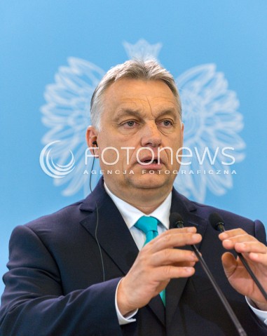  14.05.2018 WARSZAWA <br />WIZYTA PREMIERA WEGIER VIKTORA ORBANA W POLSCE <br />KONFERENCJA PREZESA RADY MINISTROW MATEUSZA MORAWIECKIEGO I PREMIERA WEGIER VIKTORA ORBANA<br />N/Z VIKTOR ORBAN<br /> 