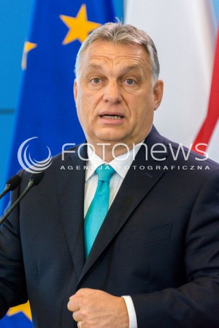  14.05.2018 WARSZAWA <br />WIZYTA PREMIERA WEGIER VIKTORA ORBANA W POLSCE <br />KONFERENCJA PREZESA RADY MINISTROW MATEUSZA MORAWIECKIEGO I PREMIERA WEGIER VIKTORA ORBANA<br />N/Z VIKTOR ORBAN<br /> 