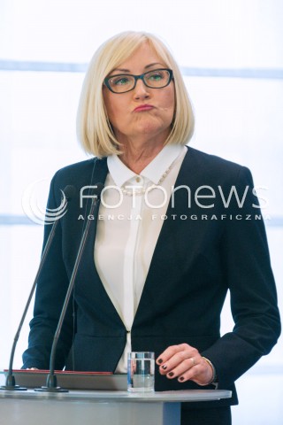  14.05.2018 WARSZAWA <br />WIZYTA PREMIERA WEGIER VIKTORA ORBANA W POLSCE <br />KONFERENCJA PREZESA RADY MINISTROW MATEUSZA MORAWIECKIEGO I PREMIERA WEGIER VIKTORA ORBANA<br />N/Z JOANNA KOPCINSKA<br /> 