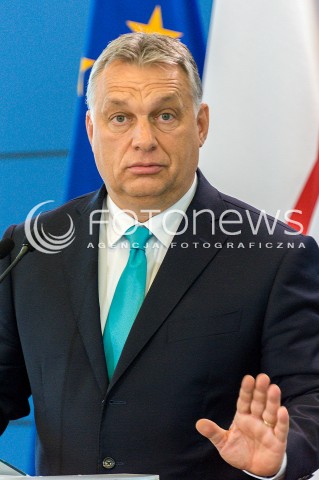  14.05.2018 WARSZAWA <br />WIZYTA PREMIERA WEGIER VIKTORA ORBANA W POLSCE <br />KONFERENCJA PREZESA RADY MINISTROW MATEUSZA MORAWIECKIEGO I PREMIERA WEGIER VIKTORA ORBANA<br />N/Z VIKTOR ORBAN<br /> 