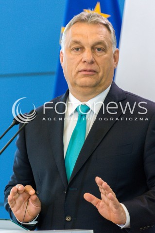  14.05.2018 WARSZAWA <br />WIZYTA PREMIERA WEGIER VIKTORA ORBANA W POLSCE <br />KONFERENCJA PREZESA RADY MINISTROW MATEUSZA MORAWIECKIEGO I PREMIERA WEGIER VIKTORA ORBANA<br />N/Z VIKTOR ORBAN<br /> 