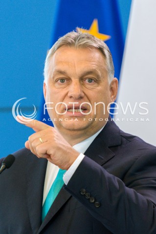  14.05.2018 WARSZAWA <br />WIZYTA PREMIERA WEGIER VIKTORA ORBANA W POLSCE <br />KONFERENCJA PREZESA RADY MINISTROW MATEUSZA MORAWIECKIEGO I PREMIERA WEGIER VIKTORA ORBANA<br />N/Z VIKTOR ORBAN<br /> 