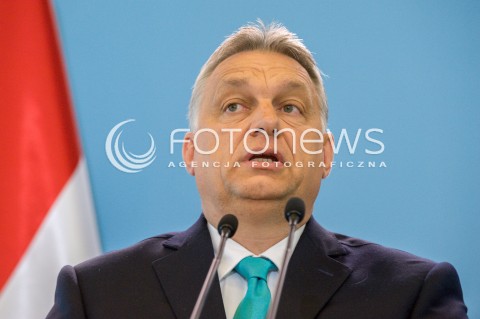  14.05.2018 WARSZAWA <br />WIZYTA PREMIERA WEGIER VIKTORA ORBANA W POLSCE <br />KONFERENCJA PREZESA RADY MINISTROW MATEUSZA MORAWIECKIEGO I PREMIERA WEGIER VIKTORA ORBANA<br />N/Z VIKTOR ORBAN<br /> 