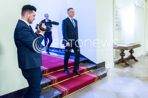  14.05.2018 WARSZAWA PALAC PREZYDENCKI<br />WIZYTA PREMIERA WEGIER VIKTORA ORBANA W POLSCE<br />N/Z PREZYDENT RP ANDRZEJ DUDA <br /> 