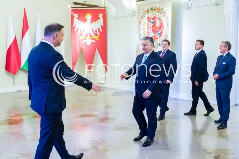  14.05.2018 WARSZAWA PALAC PREZYDENCKI<br />WIZYTA PREMIERA WEGIER VIKTORA ORBANA W POLSCE<br />N/Z PREZYDENT RP ANDRZEJ DUDA PREMIER WEGIER VIKTOR ORBAN<br /> 