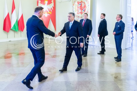  14.05.2018 WARSZAWA PALAC PREZYDENCKI<br />WIZYTA PREMIERA WEGIER VIKTORA ORBANA W POLSCE<br />N/Z PREZYDENT RP ANDRZEJ DUDA PREMIER WEGIER VIKTOR ORBAN<br /> 