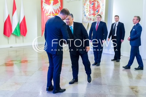  14.05.2018 WARSZAWA PALAC PREZYDENCKI<br />WIZYTA PREMIERA WEGIER VIKTORA ORBANA W POLSCE<br />N/Z PREZYDENT RP ANDRZEJ DUDA PREMIER WEGIER VIKTOR ORBAN<br /> 