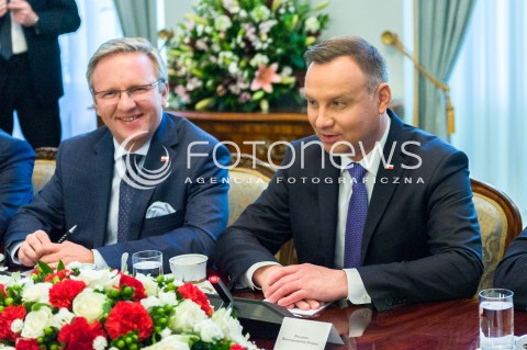  14.05.2018 WARSZAWA PALAC PREZYDENCKI<br />WIZYTA PREMIERA WEGIER VIKTORA ORBANA W POLSCE<br />N/Z PREZYDENT RP ANDRZEJ DUDA?KRZYSZTOF SZCZERSKI <br /> 