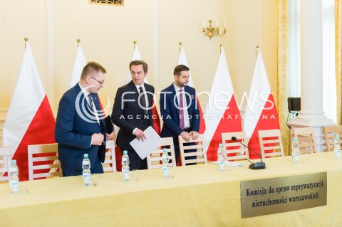  14.05.2018 WARSZAWA <br />KONFERENCJA KOMISJI REPRYWATYZACYJNEJ DS SHROEGERA 72<br />N/Z SEBASTIAN KALETA PATRYK JAKI <br /> 