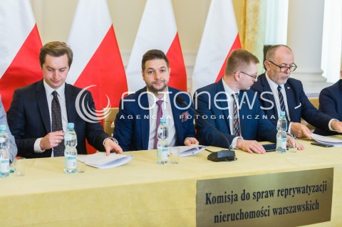  14.05.2018 WARSZAWA <br />KONFERENCJA KOMISJI REPRYWATYZACYJNEJ DS SHROEGERA 72<br />N/Z SEBASTIAN KALETA PATRYK JAKI JAN MOSINSKI <br /> 