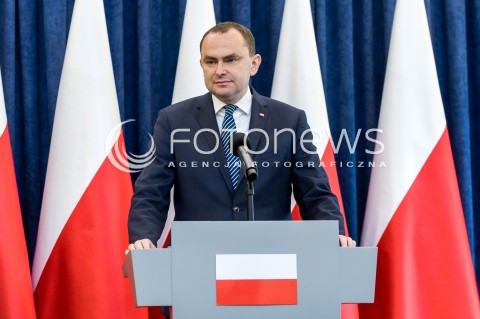  15.05.2018 WARSZAWA PALAC PREZYDENCKI<br />KONFERENCJA PRASOWA MINISTROW KRZYSZTOFA SZCZERSKIEGO I ADAMA KWIATKOWSKIEGO DOTYCZACA WIZYTY PREZYDENTA RP W USA<br />N/Z ADAM KWIATKOWSKI <br /> 