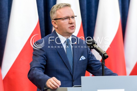  15.05.2018 WARSZAWA PALAC PREZYDENCKI<br />KONFERENCJA PRASOWA MINISTROW KRZYSZTOFA SZCZERSKIEGO I ADAMA KWIATKOWSKIEGO DOTYCZACA WIZYTY PREZYDENTA RP W USA<br />N/Z KRZYSZTOF SZCZERSKI <br /> 