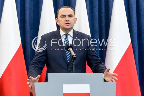  15.05.2018 WARSZAWA PALAC PREZYDENCKI<br />KONFERENCJA PRASOWA MINISTROW KRZYSZTOFA SZCZERSKIEGO I ADAMA KWIATKOWSKIEGO DOTYCZACA WIZYTY PREZYDENTA RP W USA<br />N/Z ADAM KWIATKOWSKI <br /> 