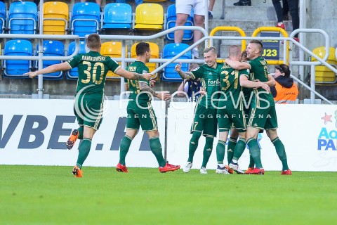  19.05.2018 GDYNIA<br />PILKA NOZNA - EKSTRAKLASA SEZON 2017/2018<br />MECZ ARKA GDYNIA - SLASK WROCLAW<br />N/Z SLASK WROCLAW RADOSC BRAMKA GOL NA 0:1 KAMIL DANKOWSKI PIOTR CELEBAN JAKUB KOSECKI MARCIN ROBAK<br /> 