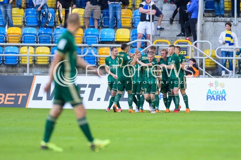  19.05.2018 GDYNIA<br />PILKA NOZNA - EKSTRAKLASA SEZON 2017/2018<br />MECZ ARKA GDYNIA - SLASK WROCLAW<br />N/Z SLASK WROCLAW RADOSC BRAMKA GOL NA 0:1 KAMIL DANKOWSKI PIOTR CELEBAN JAKUB KOSECKI MARCIN ROBAK<br /> 
