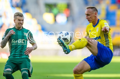  19.05.2018 GDYNIA<br />PILKA NOZNA - EKSTRAKLASA SEZON 2017/2018<br />MECZ ARKA GDYNIA - SLASK WROCLAW<br />N/Z JAKUB KOSECKI ADAM MARCINIAK<br /> 