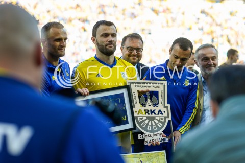  19.05.2018 GDYNIA<br />PILKA NOZNA - EKSTRAKLASA SEZON 2017/2018<br />MECZ ARKA GDYNIA - SLASK WROCLAW<br />N/Z KRZYSZTOF SOBIERAJ KONCZY KARIERE<br /> 