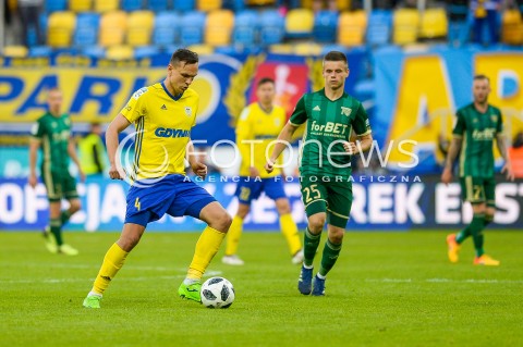  19.05.2018 GDYNIA<br />PILKA NOZNA - EKSTRAKLASA SEZON 2017/2018<br />MECZ ARKA GDYNIA - SLASK WROCLAW<br />N/Z DAWID SOLDECKI<br /> 