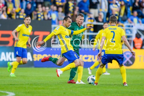  19.05.2018 GDYNIA<br />PILKA NOZNA - EKSTRAKLASA SEZON 2017/2018<br />MECZ ARKA GDYNIA - SLASK WROCLAW<br />N/Z MARCUS DA SILVA MARCIN ROBAK<br /> 