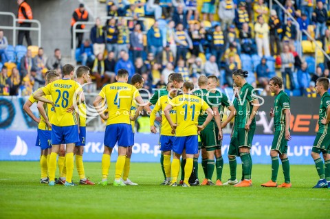  19.05.2018 GDYNIA<br />PILKA NOZNA - EKSTRAKLASA SEZON 2017/2018<br />MECZ ARKA GDYNIA - SLASK WROCLAW<br />N/Z MICHAL NALEPA WOJCIECH MYC FREDERIK HELSTRUP DAWID SOLDECKI RAFAL SIEMASZKO<br /> 
