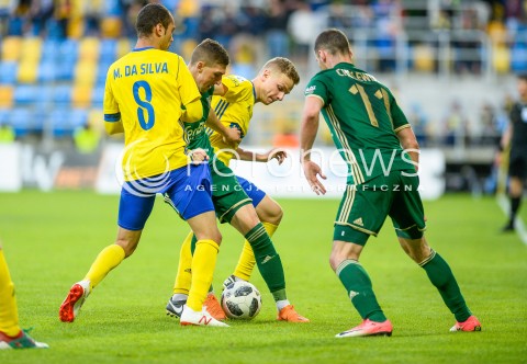  19.05.2018 GDYNIA<br />PILKA NOZNA - EKSTRAKLASA SEZON 2017/2018<br />MECZ ARKA GDYNIA - SLASK WROCLAW<br />N/Z MARCUS DA SILVA MATEUSZ SZWOCH MATEUSZ CHOLEWIAK<br /> 