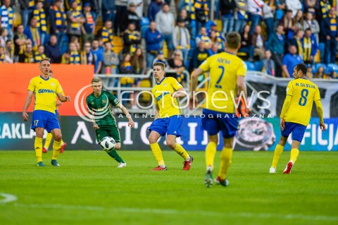  19.05.2018 GDYNIA<br />PILKA NOZNA - EKSTRAKLASA SEZON 2017/2018<br />MECZ ARKA GDYNIA - SLASK WROCLAW<br />N/Z ADAM MARCINIAK JAKUB KOSECKI MICHAL MARCJANIK<br /> 