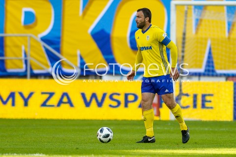  19.05.2018 GDYNIA<br />PILKA NOZNA - EKSTRAKLASA SEZON 2017/2018<br />MECZ ARKA GDYNIA - SLASK WROCLAW<br />N/Z KRZYSZTOF SOBIERAJ SYLWETKA<br /> 
