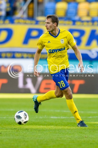  19.05.2018 GDYNIA<br />PILKA NOZNA - EKSTRAKLASA SEZON 2017/2018<br />MECZ ARKA GDYNIA - SLASK WROCLAW<br />N/Z FREDERIK HELSTRUP SYLWETKA<br /> 