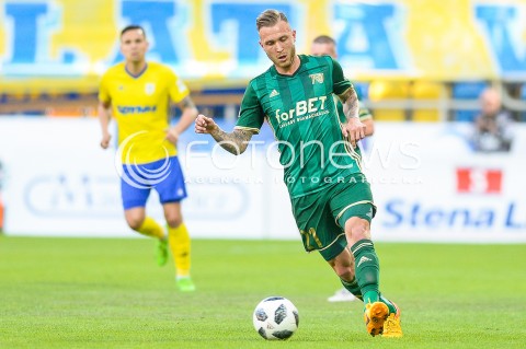  19.05.2018 GDYNIA<br />PILKA NOZNA - EKSTRAKLASA SEZON 2017/2018<br />MECZ ARKA GDYNIA - SLASK WROCLAW<br />N/Z TIM RIEDER SYLWETKA<br /> 