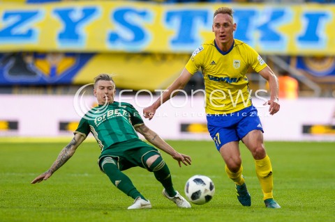 19.05.2018 GDYNIA<br />PILKA NOZNA - EKSTRAKLASA SEZON 2017/2018<br />MECZ ARKA GDYNIA - SLASK WROCLAW<br />N/Z JAKUB KOSECKI ADAM MARCINIAK<br /> 