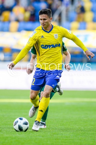  19.05.2018 GDYNIA<br />PILKA NOZNA - EKSTRAKLASA SEZON 2017/2018<br />MECZ ARKA GDYNIA - SLASK WROCLAW<br />N/Z MACIEJ JANKOWSKI SYLWETKA<br /> 
