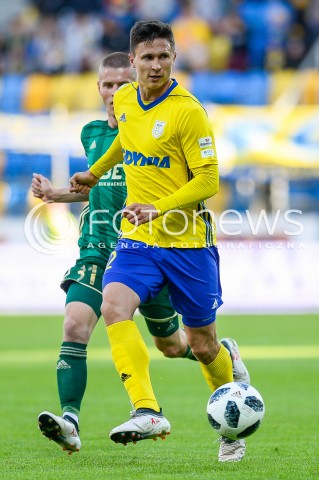  19.05.2018 GDYNIA<br />PILKA NOZNA - EKSTRAKLASA SEZON 2017/2018<br />MECZ ARKA GDYNIA - SLASK WROCLAW<br />N/Z MACIEJ JANKOWSKI SYLWETKA<br /> 