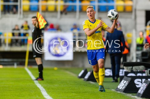  19.05.2018 GDYNIA<br />PILKA NOZNA - EKSTRAKLASA SEZON 2017/2018<br />MECZ ARKA GDYNIA - SLASK WROCLAW<br />N/Z ADAM MARCINIAK SYLWETKA<br /> 