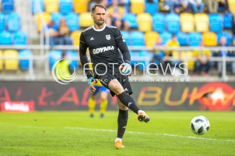  19.05.2018 GDYNIA<br />PILKA NOZNA - EKSTRAKLASA SEZON 2017/2018<br />MECZ ARKA GDYNIA - SLASK WROCLAW<br />N/Z PAVELS STEINBORS SYLWETKA<br /> 