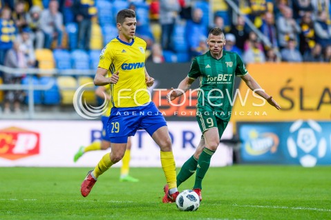  19.05.2018 GDYNIA<br />PILKA NOZNA - EKSTRAKLASA SEZON 2017/2018<br />MECZ ARKA GDYNIA - SLASK WROCLAW<br />N/Z MICHAL MARCJANIK<br /> 