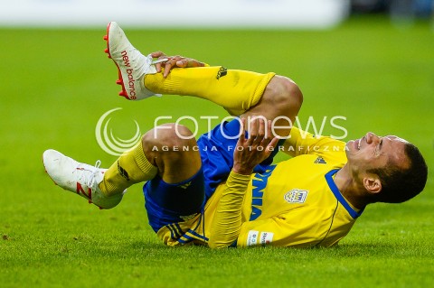  19.05.2018 GDYNIA<br />PILKA NOZNA - EKSTRAKLASA SEZON 2017/2018<br />MECZ ARKA GDYNIA - SLASK WROCLAW<br />N/Z MARCUS DA SILVA KONTUZJA<br /> 