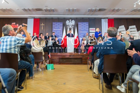  20.05.2018 GDANSK <br />SPOTKANIE PREMIERA MATEUSZA MORAWIECKIEGO Z MIESZKANCAMI GDANSKA W SALI BHP STOCZNI GDANSKIEJ<br />N/Z MATEUSZ MORAWIECKI<br /> 