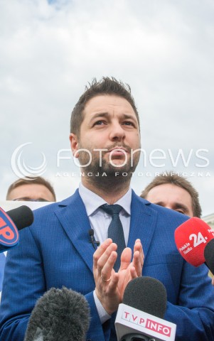  25.05.2018 WARSZAWA<br />KONFERENCJA KANDYDATA NA PREZYDENTA WARSZAWY PATRYKA JAKIEGO PRZYJAZNY I UCZCIWY URZAD<br />N/Z PATRYK JAKI<br /> 