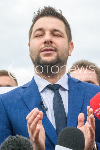  25.05.2018 WARSZAWA<br />KONFERENCJA KANDYDATA NA PREZYDENTA WARSZAWY PATRYKA JAKIEGO PRZYJAZNY I UCZCIWY URZAD<br />N/Z PATRYK JAKI<br /> 