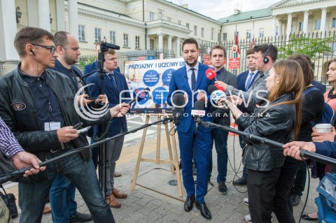  25.05.2018 WARSZAWA<br />KONFERENCJA KANDYDATA NA PREZYDENTA WARSZAWY PATRYKA JAKIEGO PRZYJAZNY I UCZCIWY URZAD<br />N/Z PATRYK JAKI<br /> 