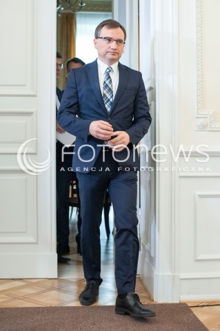  25.05.2018 WARSZAWA<br />KONFERENCJA W MINISTERSTWIE SPRAWIEDLIWOSCI NA TEMAT ODPOWIEDZIALNOSCI KARNEJ SPOLKI KTORA WYLALA SCIEKI DO MOTLAWY<br />N/Z ZBIGNIEW ZIOBRO<br /> 