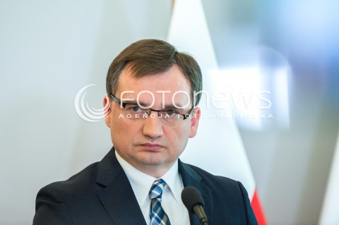 25.05.2018 WARSZAWA<br />KONFERENCJA W MINISTERSTWIE SPRAWIEDLIWOSCI NA TEMAT ODPOWIEDZIALNOSCI KARNEJ SPOLKI KTORA WYLALA SCIEKI DO MOTLAWY<br />N/Z ZBIGNIEW ZIOBRO<br /> 