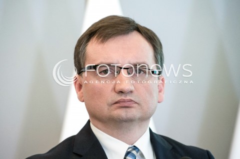  25.05.2018 WARSZAWA<br />KONFERENCJA W MINISTERSTWIE SPRAWIEDLIWOSCI NA TEMAT ODPOWIEDZIALNOSCI KARNEJ SPOLKI KTORA WYLALA SCIEKI DO MOTLAWY<br />N/Z ZBIGNIEW ZIOBRO<br /> 