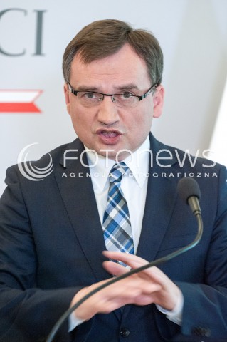  25.05.2018 WARSZAWA<br />KONFERENCJA W MINISTERSTWIE SPRAWIEDLIWOSCI NA TEMAT ODPOWIEDZIALNOSCI KARNEJ SPOLKI KTORA WYLALA SCIEKI DO MOTLAWY<br />N/Z ZBIGNIEW ZIOBRO<br /> 