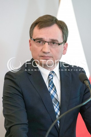  25.05.2018 WARSZAWA<br />KONFERENCJA W MINISTERSTWIE SPRAWIEDLIWOSCI NA TEMAT ODPOWIEDZIALNOSCI KARNEJ SPOLKI KTORA WYLALA SCIEKI DO MOTLAWY<br />N/Z ZBIGNIEW ZIOBRO<br /> 