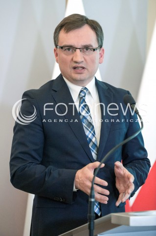  25.05.2018 WARSZAWA<br />KONFERENCJA W MINISTERSTWIE SPRAWIEDLIWOSCI NA TEMAT ODPOWIEDZIALNOSCI KARNEJ SPOLKI KTORA WYLALA SCIEKI DO MOTLAWY<br />N/Z ZBIGNIEW ZIOBRO<br /> 