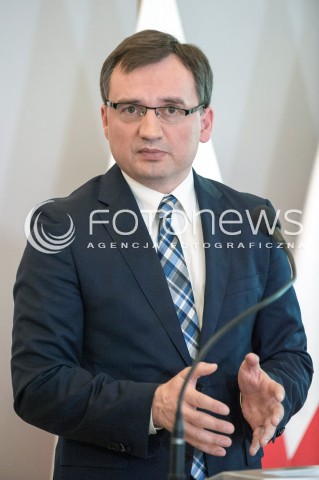  25.05.2018 WARSZAWA<br />KONFERENCJA W MINISTERSTWIE SPRAWIEDLIWOSCI NA TEMAT ODPOWIEDZIALNOSCI KARNEJ SPOLKI KTORA WYLALA SCIEKI DO MOTLAWY<br />N/Z ZBIGNIEW ZIOBRO<br /> 