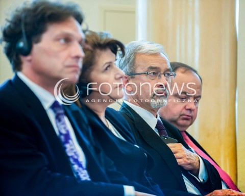  25.05.2018 WARSZAWA<br />KONFERENCJA WSPOLNA PREMIEROW POLSKI I RUMUNII<br />N/Z JERZY KWIECINSKI KONRAD SZYMANSKI<br /> 