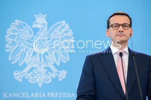 25.05.2018 WARSZAWA<br />KONFERENCJA WSPOLNA PREMIEROW POLSKI I RUMUNII<br />N/Z PREMIER MATEUSZ MORAWIECKI<br /> 